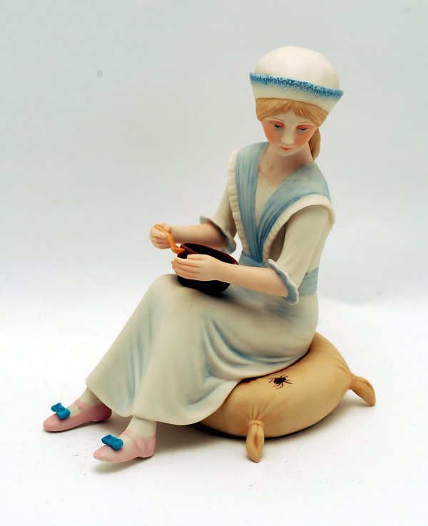 Appraisal: Cybis figurine of Little Miss Muffet marked under base Cybis