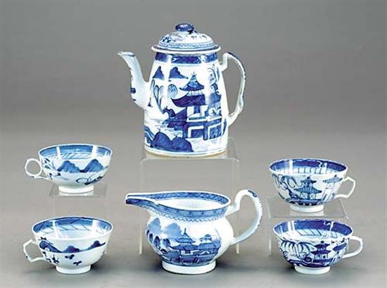 Appraisal: Chinese Export Canton porcelain table items th centuryassembled set comprising