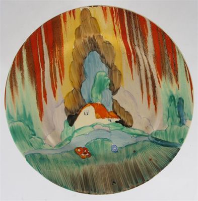 Appraisal: Forest Glen' a Clarice Cliff plate painted in colours printed