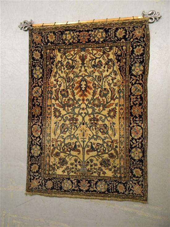 Appraisal: Antique fine Persian Sarouk mediation rug ' '' x '