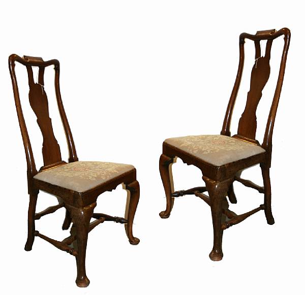 Appraisal: A pair of George II slip seat chairs height in