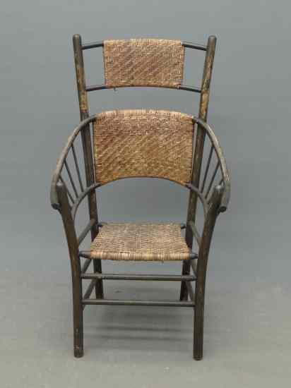 Appraisal: Early high back Adirondack chair '' Seat Ht '' Overall