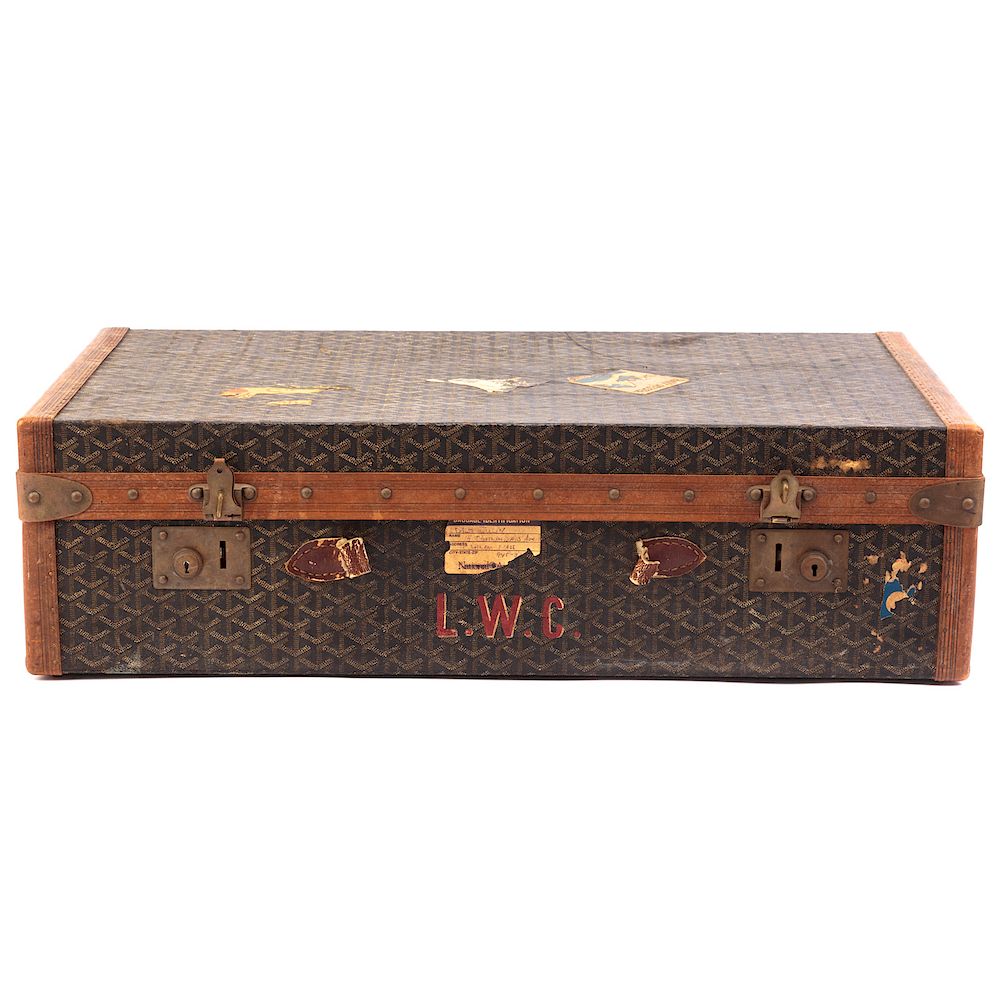 Appraisal: A Vintage Maison Goyard Suitcase A Maison Goyard suitcase from