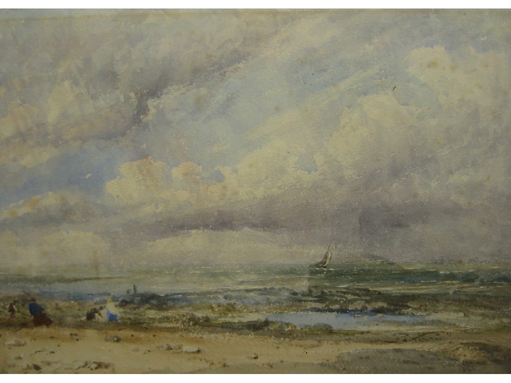 Appraisal: CIRCLE OF DAVID COX JNR A shore view with Figures