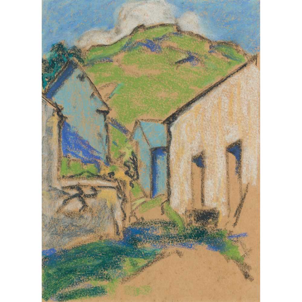 Appraisal: ERNEST ARCHIBALD TAYLOR SCOTTISH - THE BLUE COTTAGE Pastel on