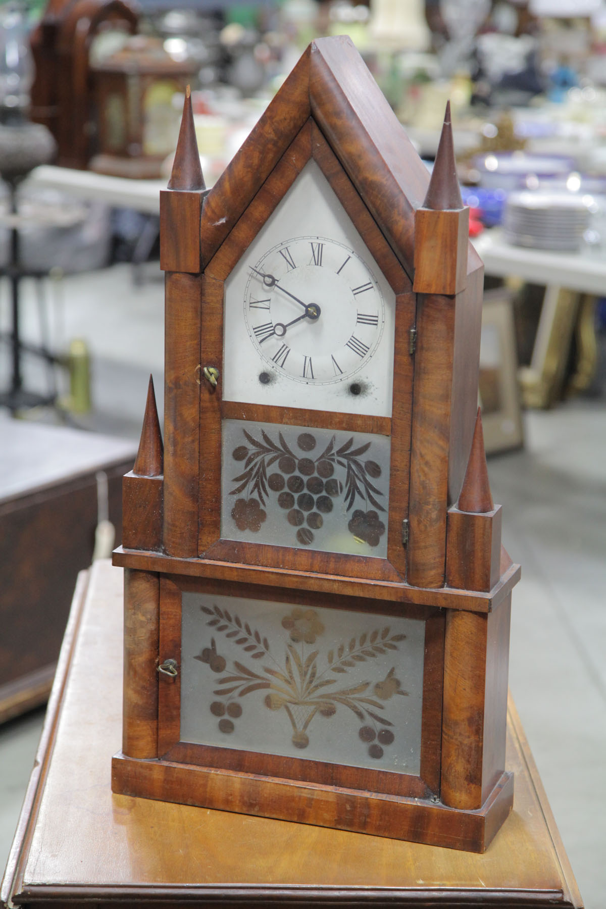 Appraisal: BIRGE FULLER STEEPLE CLOCK Connecticut mid th century Eight day