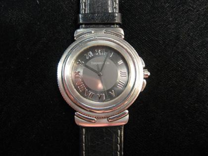 Appraisal: Gentleman's stainless steel wristwatch Tiffany and Co th century Round