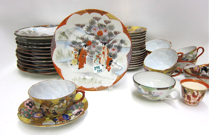 Appraisal: KUTANI LATE TH CENTURY PORCELAIN ASSEMBLED LUNCHEON SET comprised of