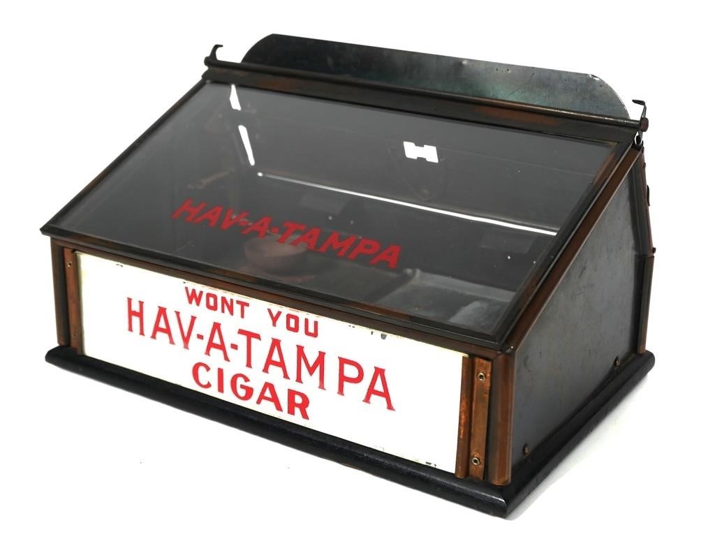 Appraisal: This countertop sales display case for Hav-A-Tampa cigars handmade in