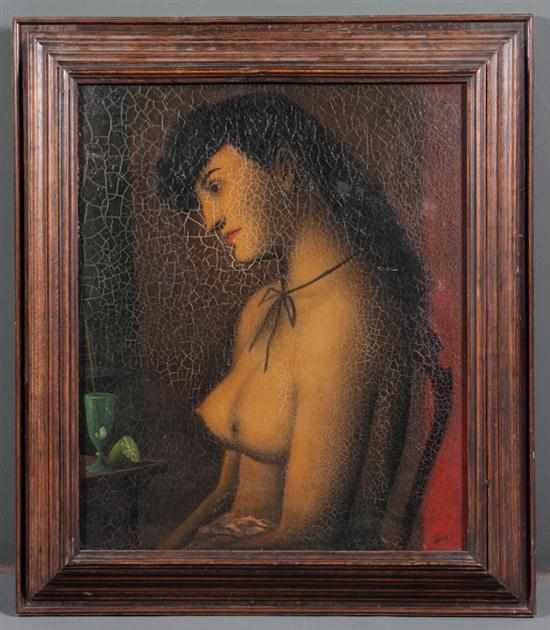 Appraisal: Artist Unknown th century Portrait of a Young Woman oil