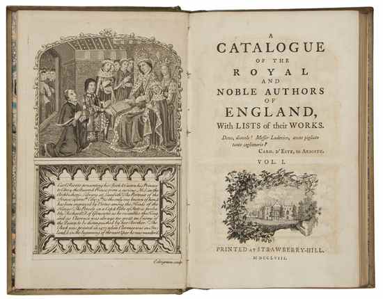 Appraisal: Walpole Horace th Earl of Orford A Catalogue of the