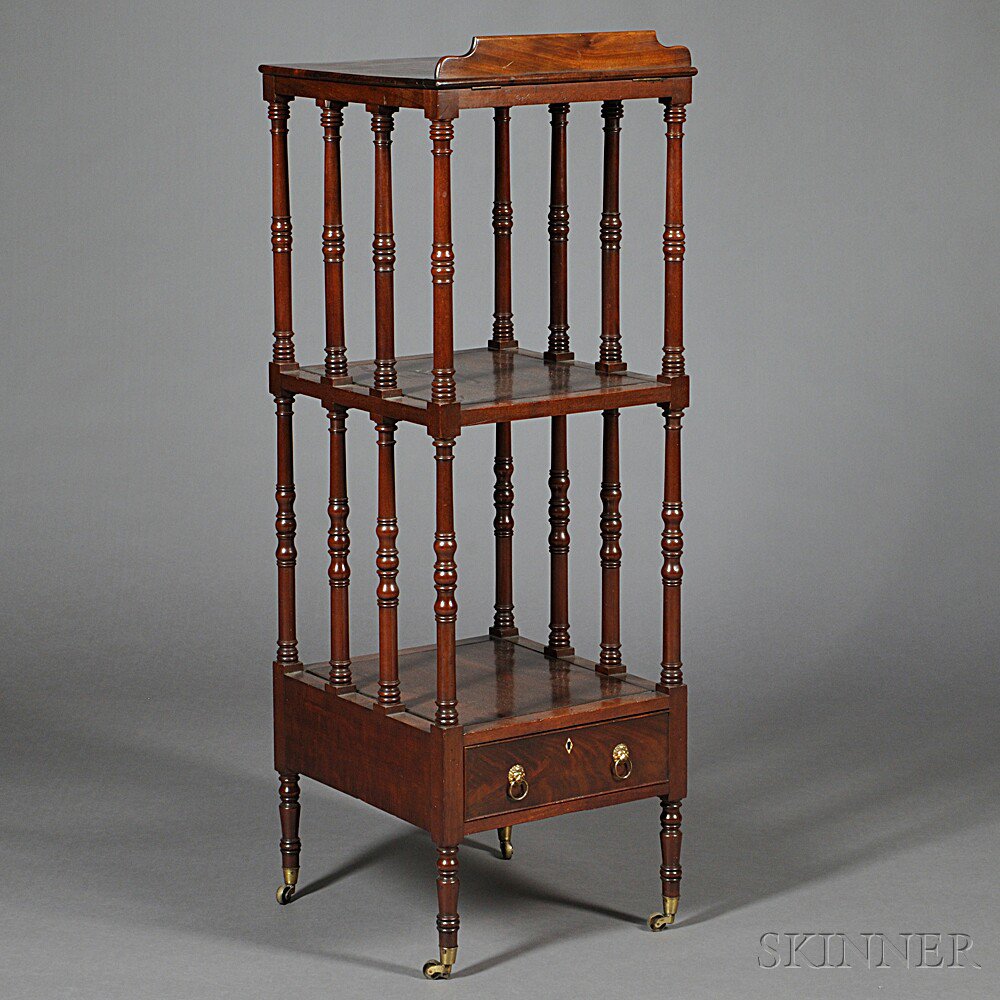 Appraisal: Victorian Mahogany Whatnot with a Reading Stand mid- th century