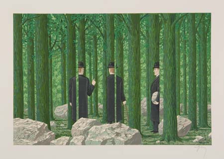 Appraisal: REN MAGRITTE after Les Enfants Trouv s Color lithograph x