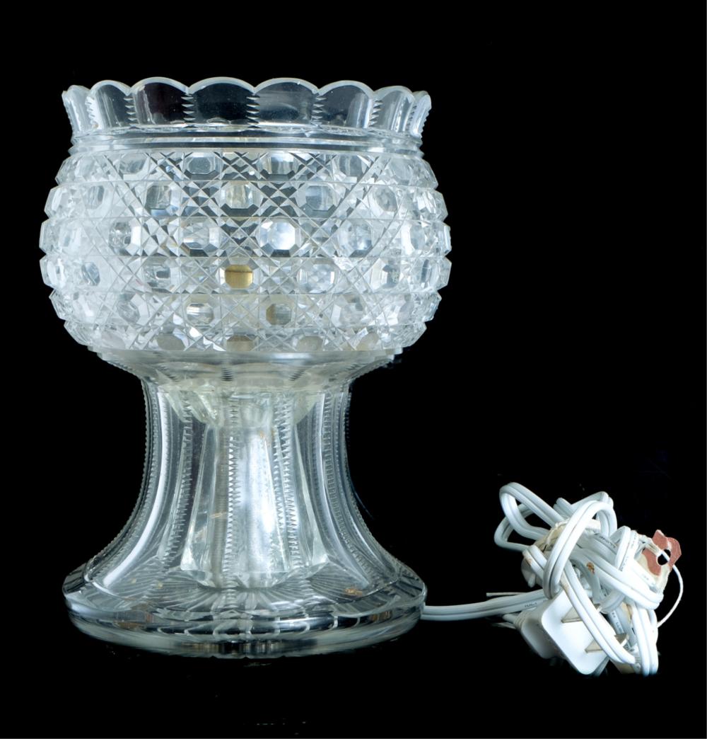 Appraisal: EAPG BOUDOIR BEDSIDE LAMPEarly American pattern glass boudoir bedside lamp