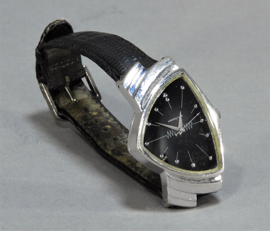 Appraisal: HAMILTON VENTURA MODERNIST STAINLESS STEEL WATCH Switzerland th CenturyRegistered edition