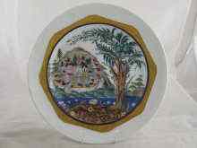 Appraisal: A Soviet Russian ceramic plate with overglaze enamels and gilding