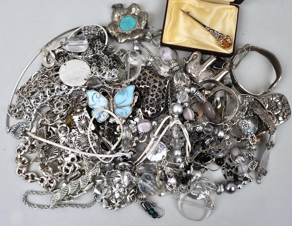 Appraisal: Discovery Group Silver Colored Costume Jewelry with use wear losses