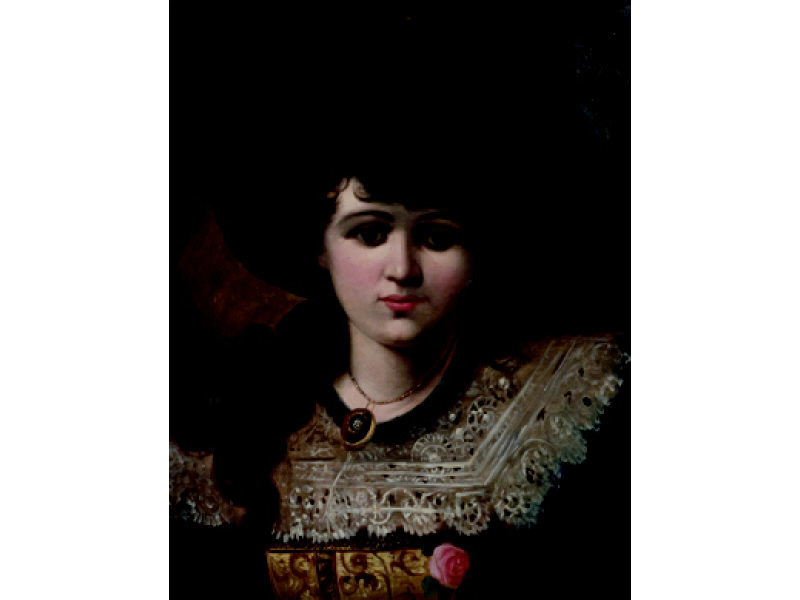 Appraisal: J KEENE LATE TH-EARLY TH CENTURY AN AUSTRIAN MAID oil