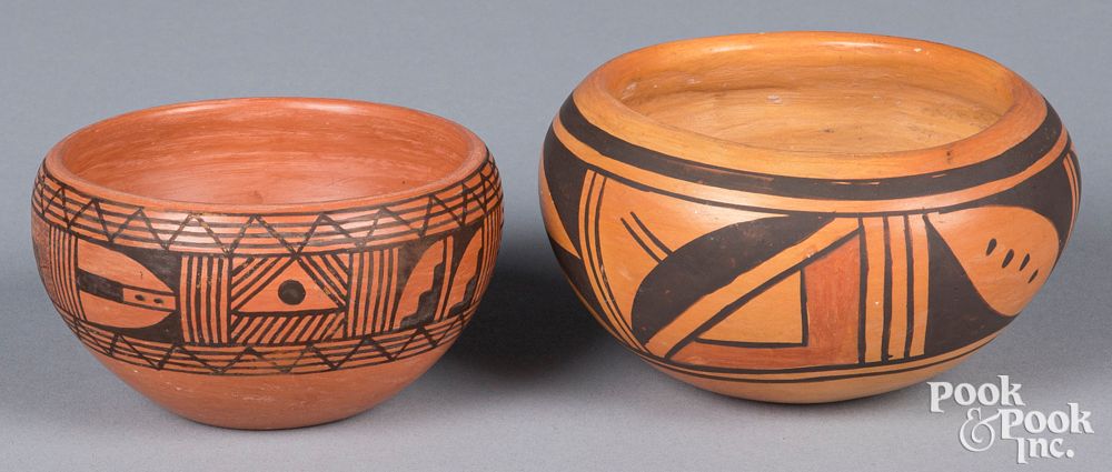 Appraisal: Two pieces of Hopi Indian pottery Two pieces of Hopi