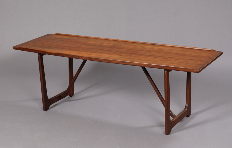 Appraisal: Scandinavian Design Coffee Table Hardwood Mid- th century Rectangular top