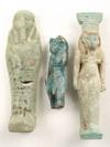 Appraisal: EGYPTIAN FAIENCE USHABTI - Including soft green flat glazed mummy