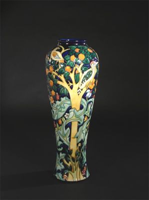 Appraisal: Tree Bark Thief' a Moorcroft Pottery limited edition vase painted