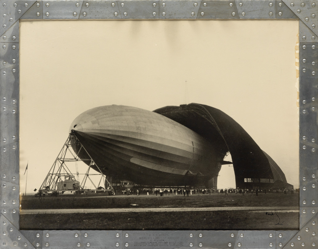 Appraisal: MARGARET BOURKE-WHITE - U S S Airship Akron World's Largest