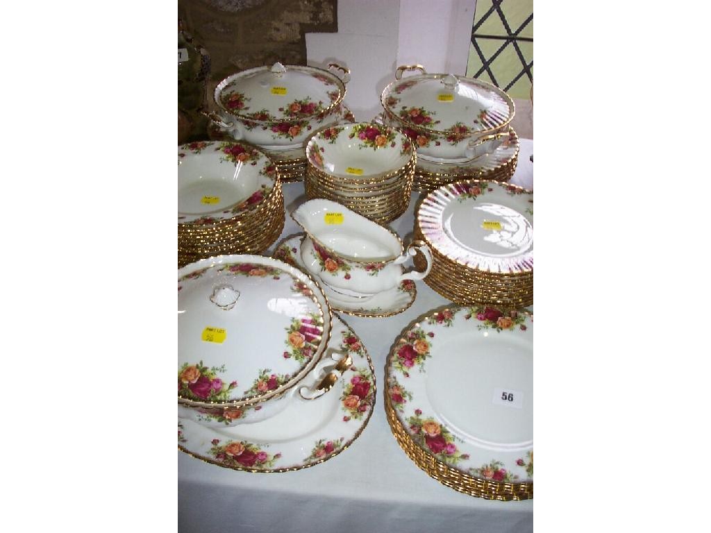 Appraisal: An extensive collection of Royal Albert Old Country Roses pattern