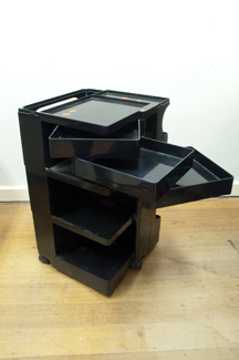 Appraisal: BLACK PLASTIC OFFICE TROLLEY BY PO SIGNED BY JOE COLOMBO