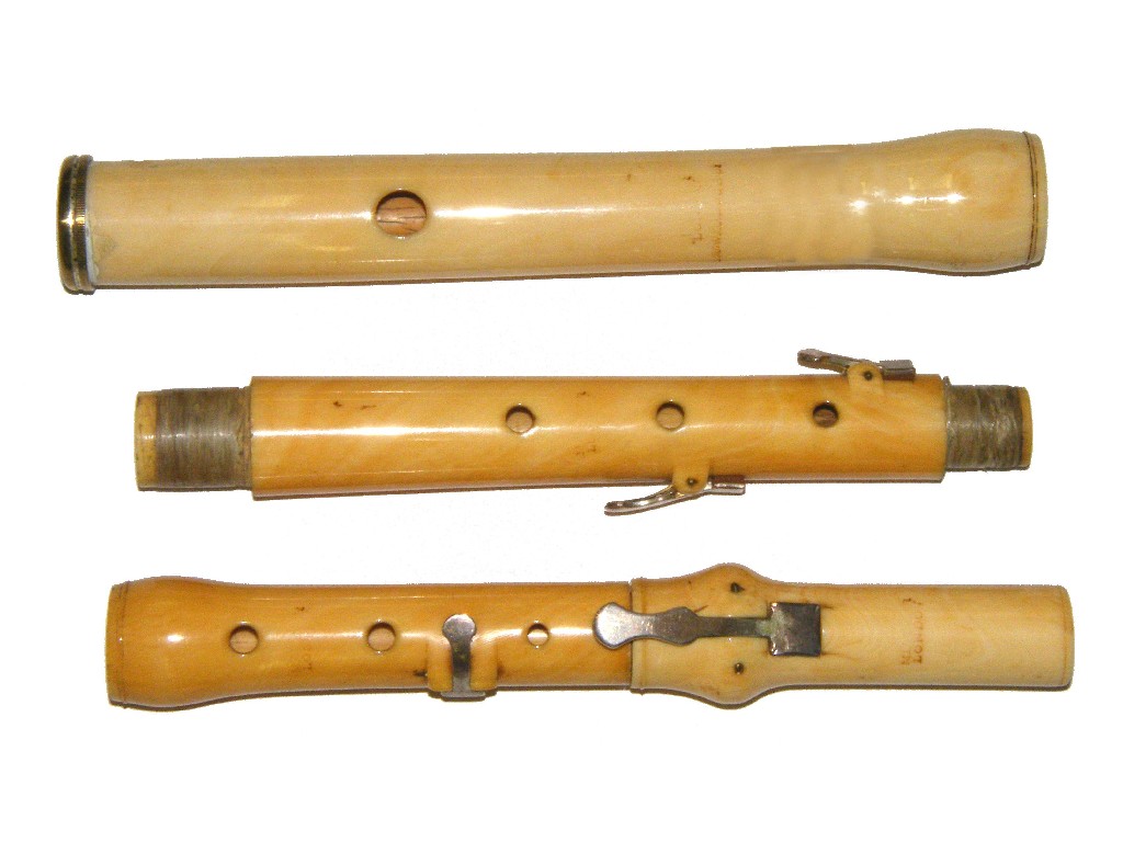 Appraisal: Fine English ivory flute by Metzler circa stamped Metzler London