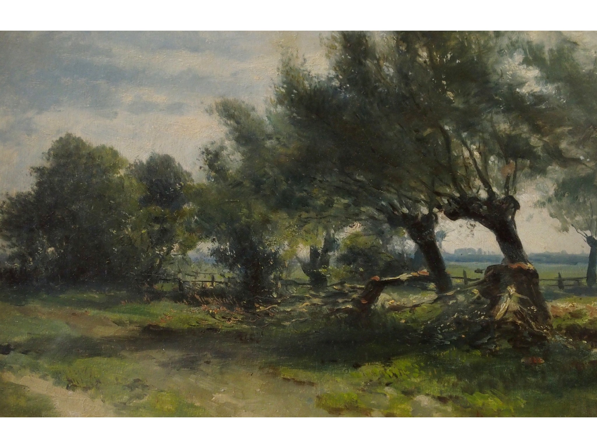 Appraisal: Attributed to ANTON MAUVE Dutch - EVENING LANDSCAPEOil on board