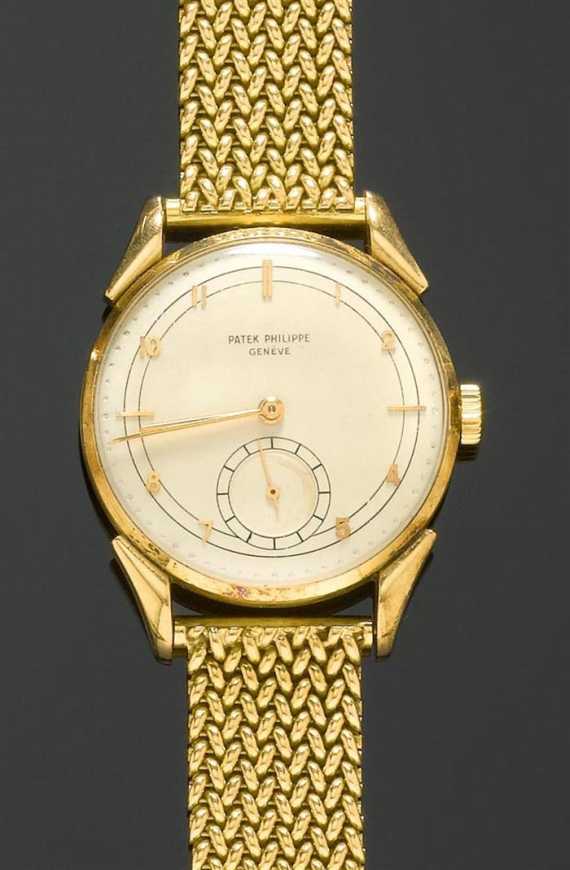 Appraisal: GENTLEMAN'S WRISTWATCH PATEK PHILIPPE s Yellow gold Ref Round case