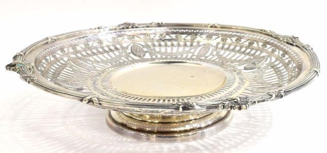 Appraisal: Black Starr and Frost reticulated sterling silver compote the pierced