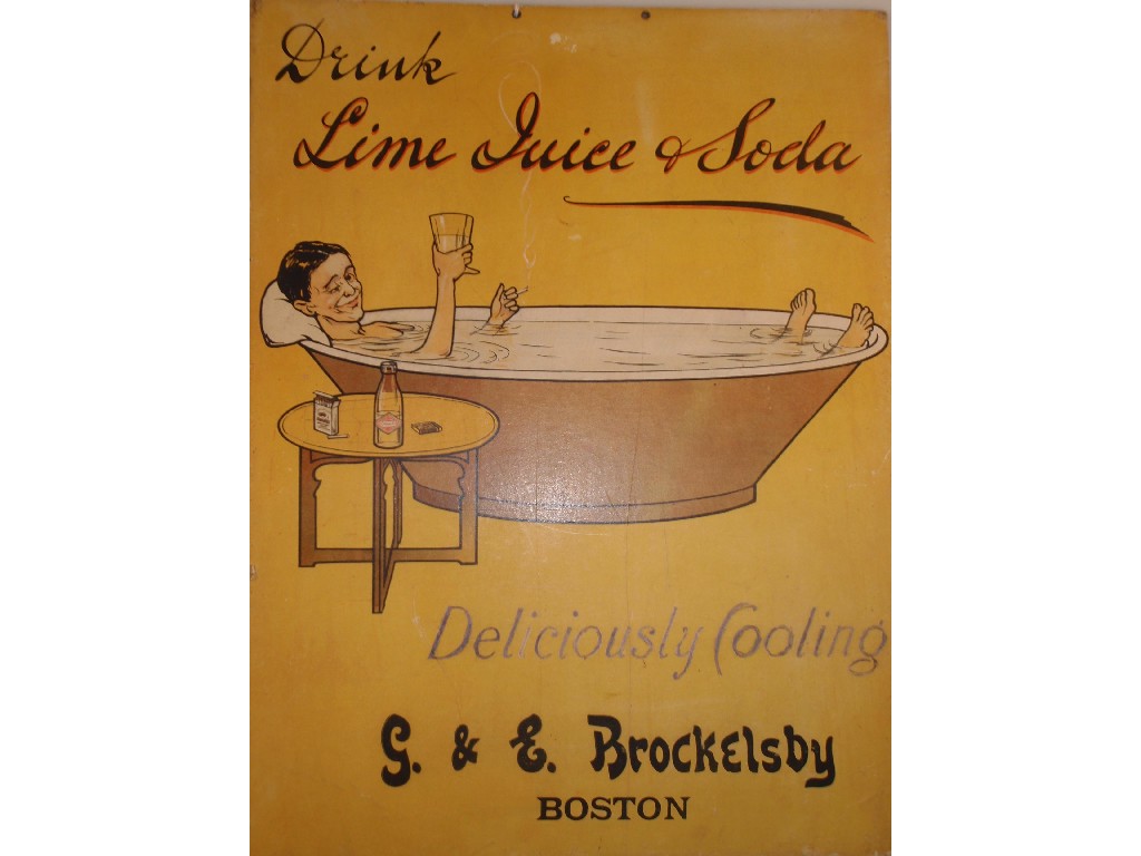 Appraisal: An advertising poster for G E Brockelsbury Boston advertising lime