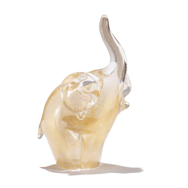 Appraisal: Studio Pino Signoretto Murano art glass elephant animal figure with