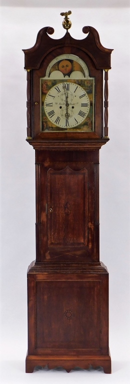 Appraisal: C WILLIAM SMITH INLAID MAHOGANY TALL CASE CLOCK William SmithUnited