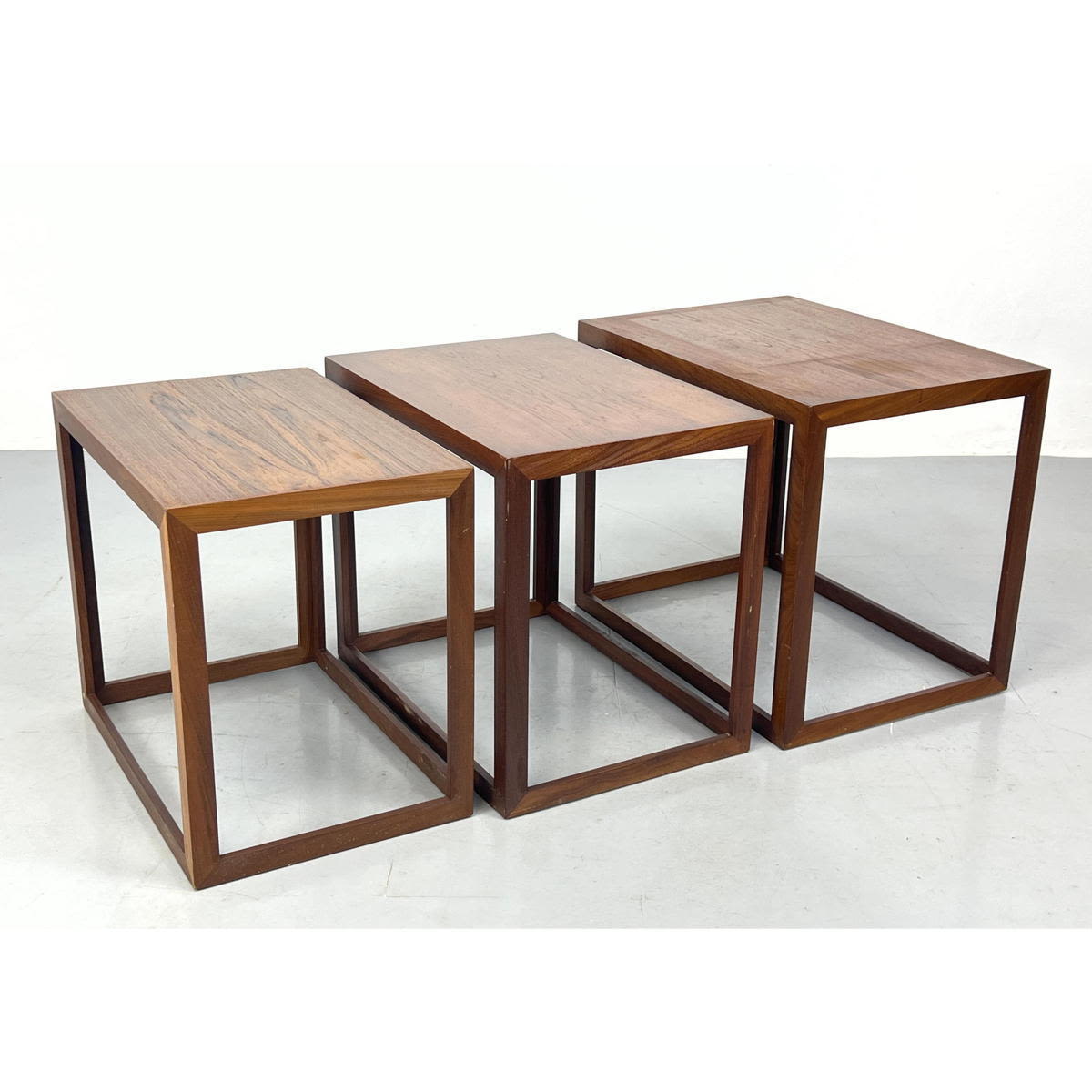 Appraisal: Set of Jorgen Baekmark Danish Modern Nesting Tables Dimensions H