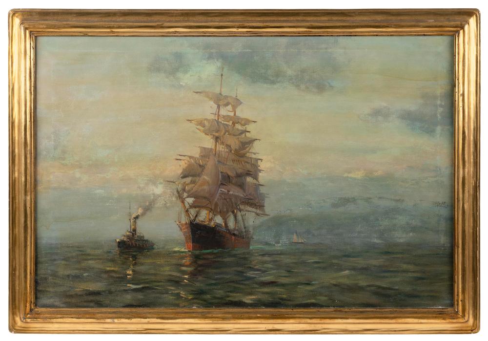 Appraisal: FRANK VINING SMITH MASSACHUSETTS - SAILING AT MORNING OIL ON