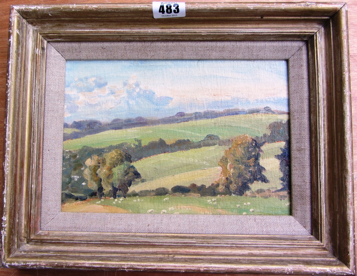 Appraisal: English School th century landscape oil on canvas board cm