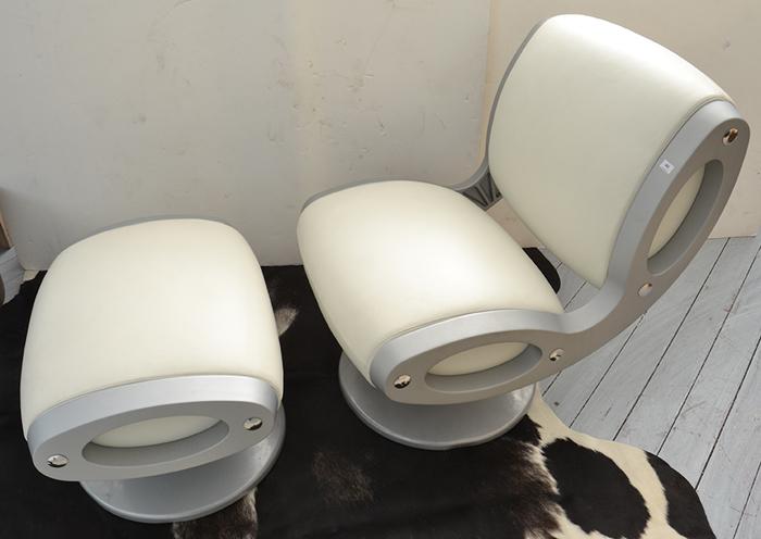 Appraisal: MARC NEWSON GLUON CHAIR AND MATCHING OTTOMAN MARC NEWSON GLUON