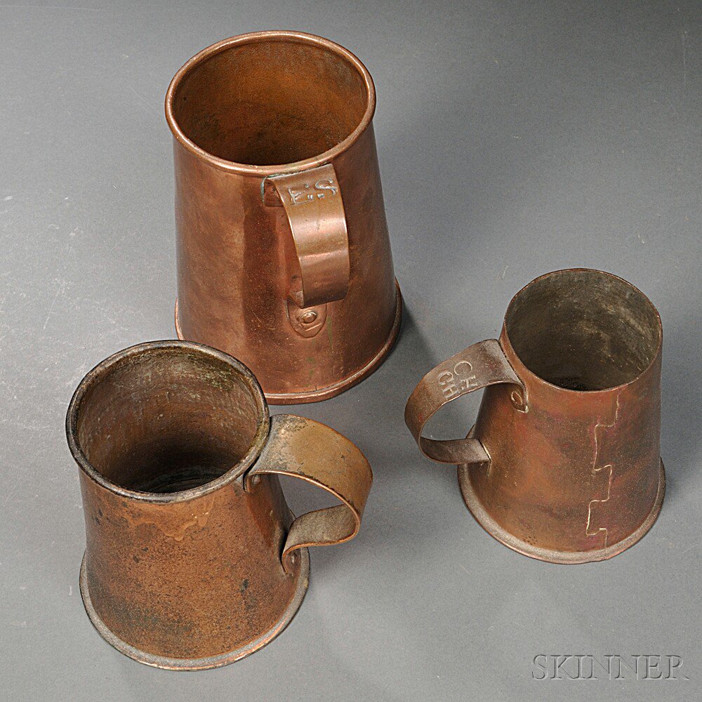 Appraisal: Three Copper Measures America late th early th century each