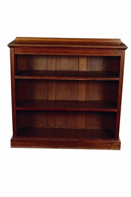 Appraisal: A walnut open bookcase with two adjustable shelves in cm