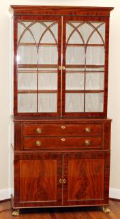 Appraisal: ENGLISH REGENCY SECRETARY CABINET C ENGLISH REGENCY SECRETARY CABINET C