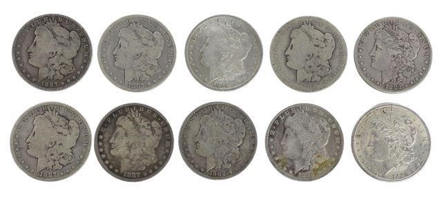 Appraisal: lot of U S Morgan silver dollars P 'O' P