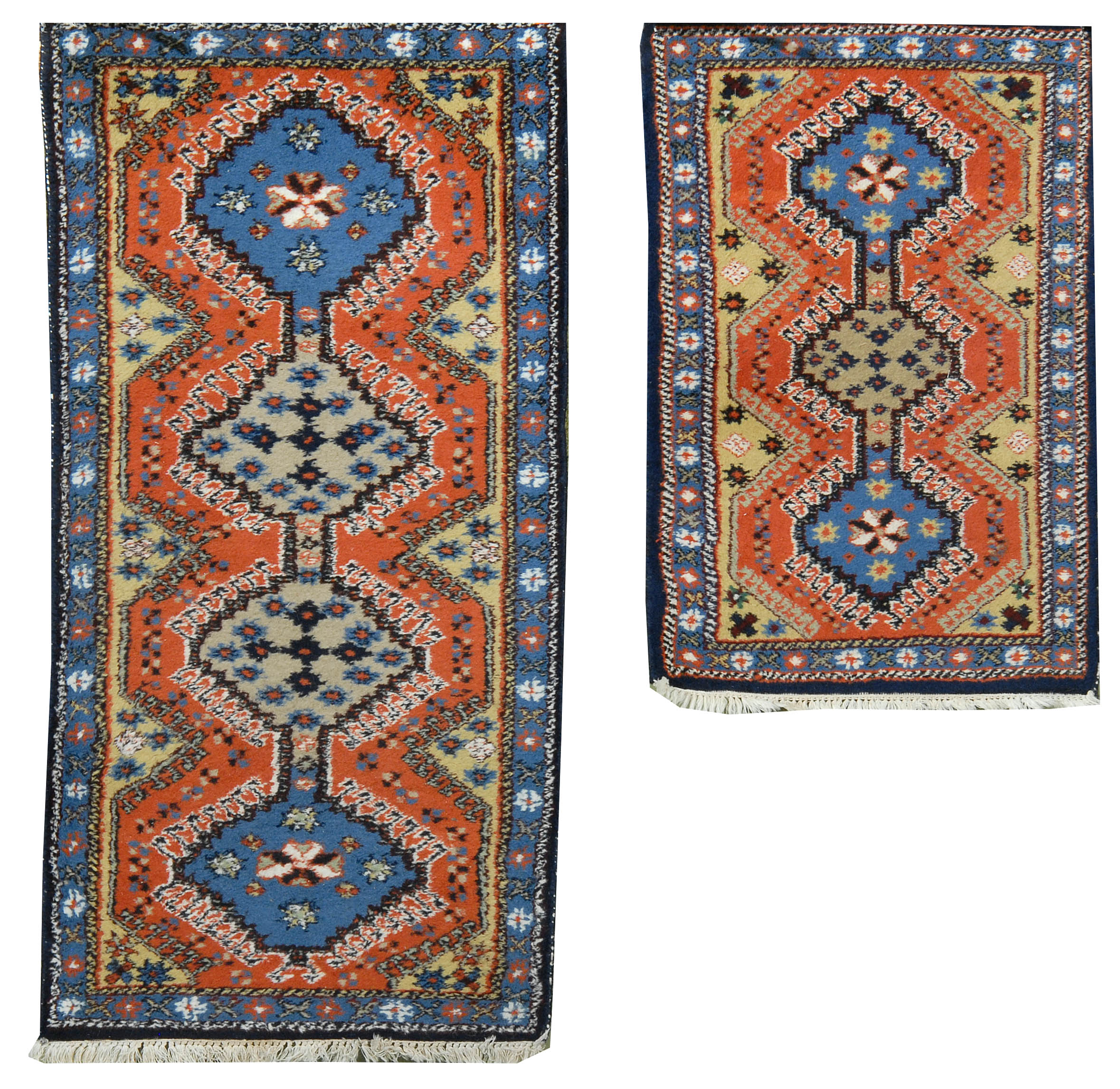 Appraisal: TWO ORIENTAL RUGS CAUCASIAN DESIGN ' x ' and '