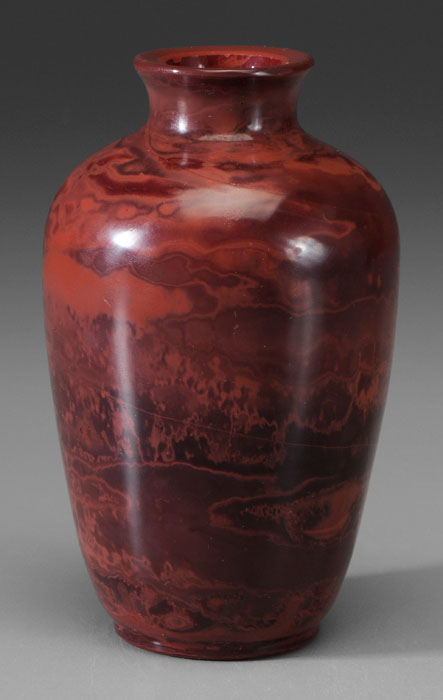 Appraisal: Peking Glass Vase Chinese th century the mottled colors of