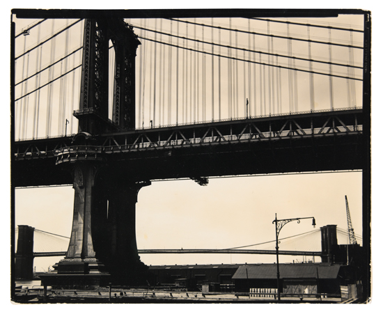 Appraisal: WESTON BRETT - New York Manhattan Bridge Warm-toned silver print