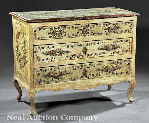 Appraisal: A Fine Antique Italian Painted Commode late th c faux