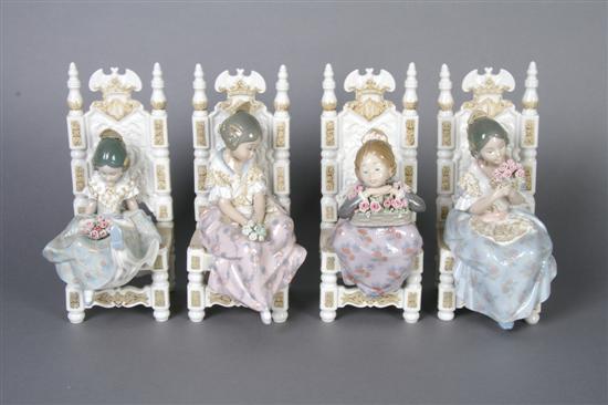 Appraisal: Four Lladro Figurines Salvador Debon Height of tallest inches