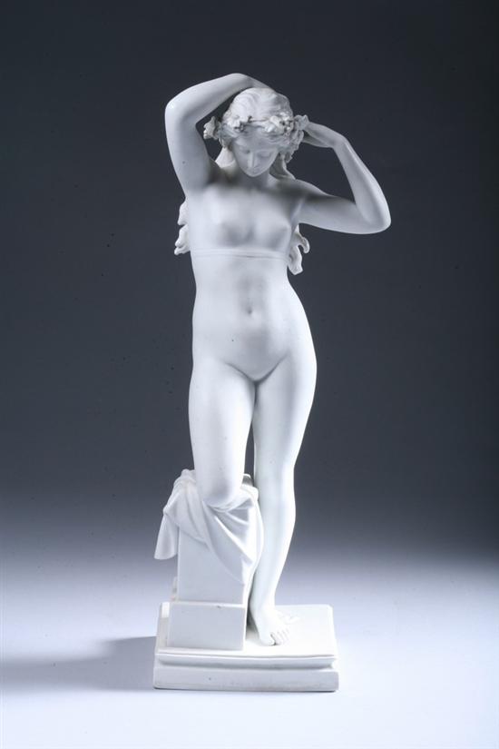 Appraisal: MEISSEN BISQUE PORCELAIN FIGURE OF A CLASSICAL FEMALE NUDE BY